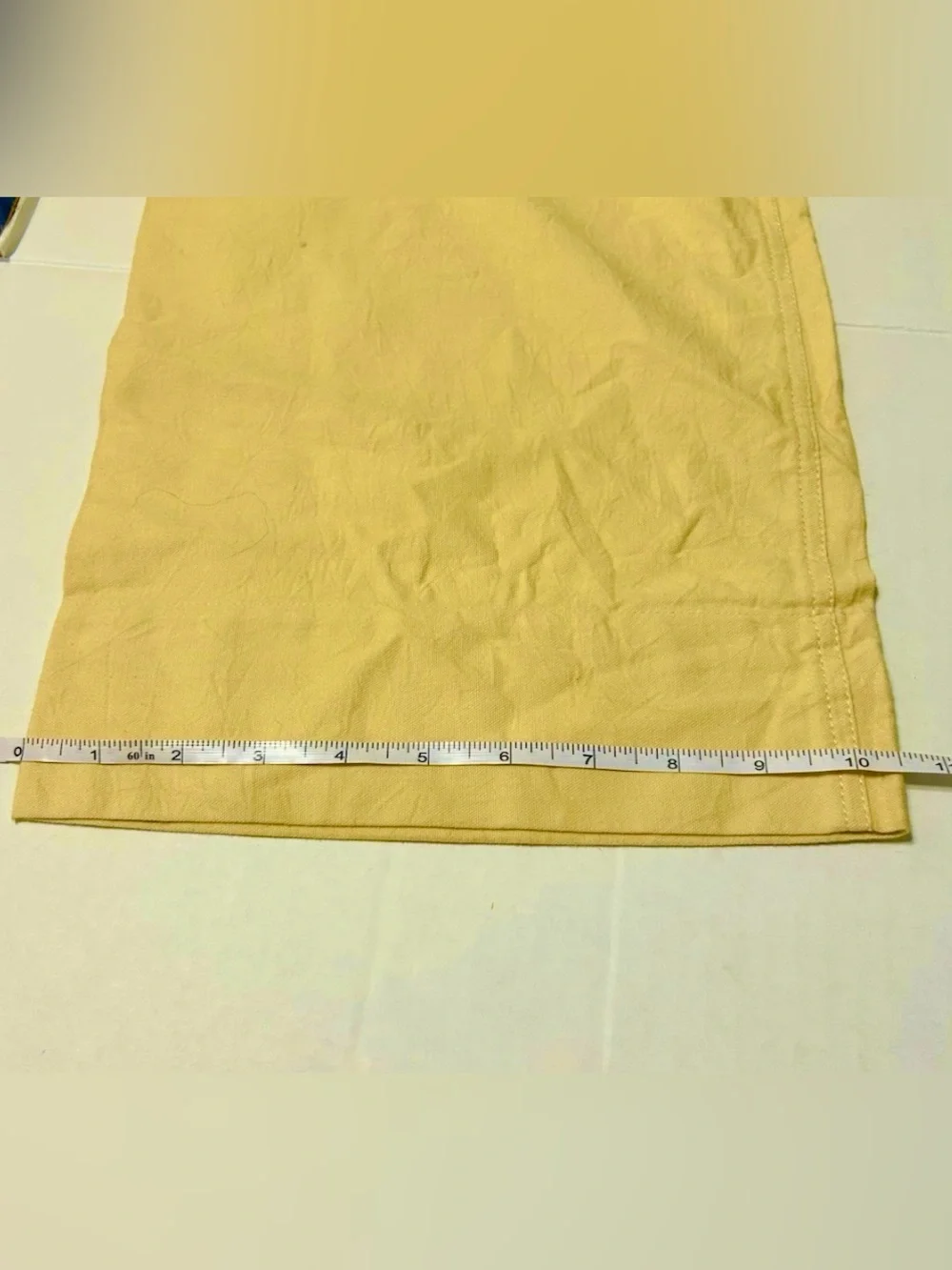 Apiece Apart Butter Yellow Wide Leg Trousers Cotton Size 8